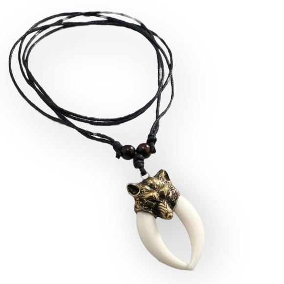 WOLF Fang Necklace - Bronze - Picture 2 of 3